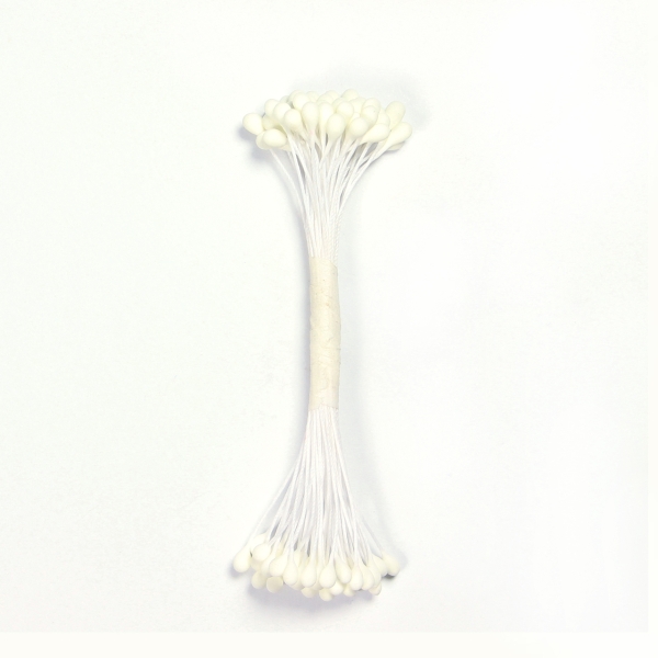 Flower Stamen - Plain White Large